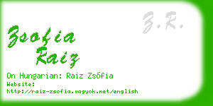 zsofia raiz business card